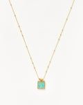 Lena Charm Necklace | 18ct Gold Plated/Amazonite