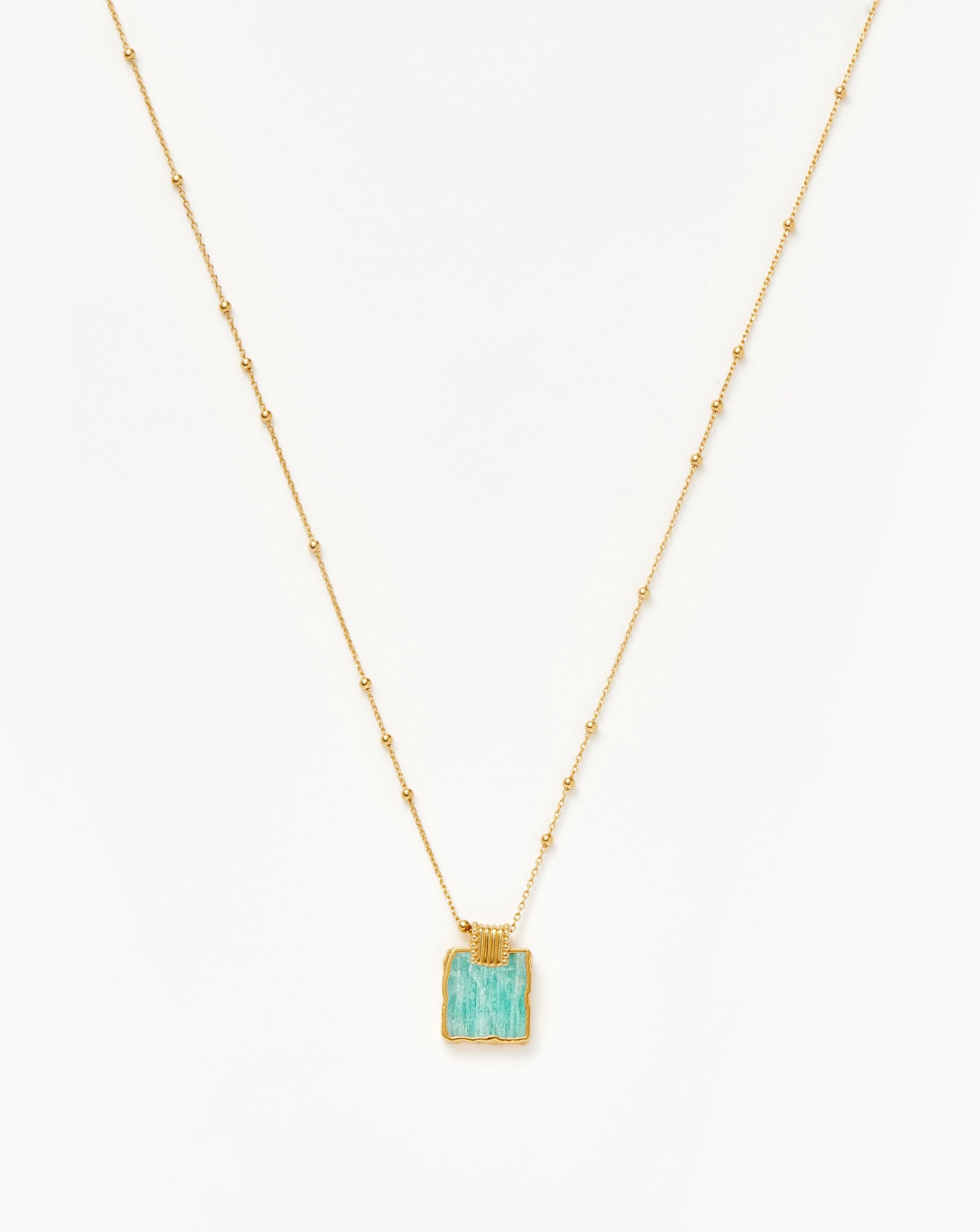 Lena Charm Necklace | 18ct Gold Plated/Amazonite