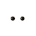 Audrey Earrings Black Agathe Gold