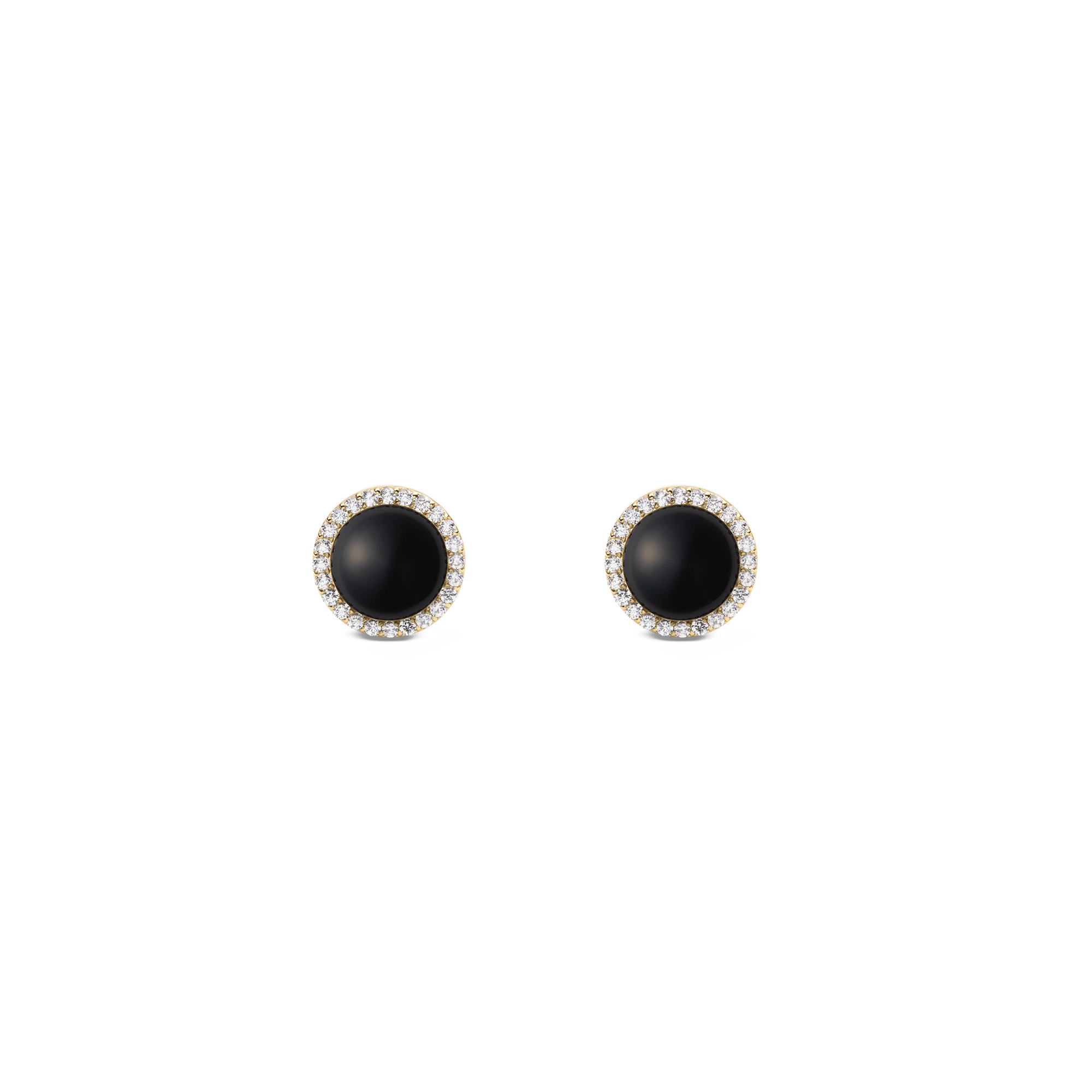 Audrey Earrings Black Agathe Gold