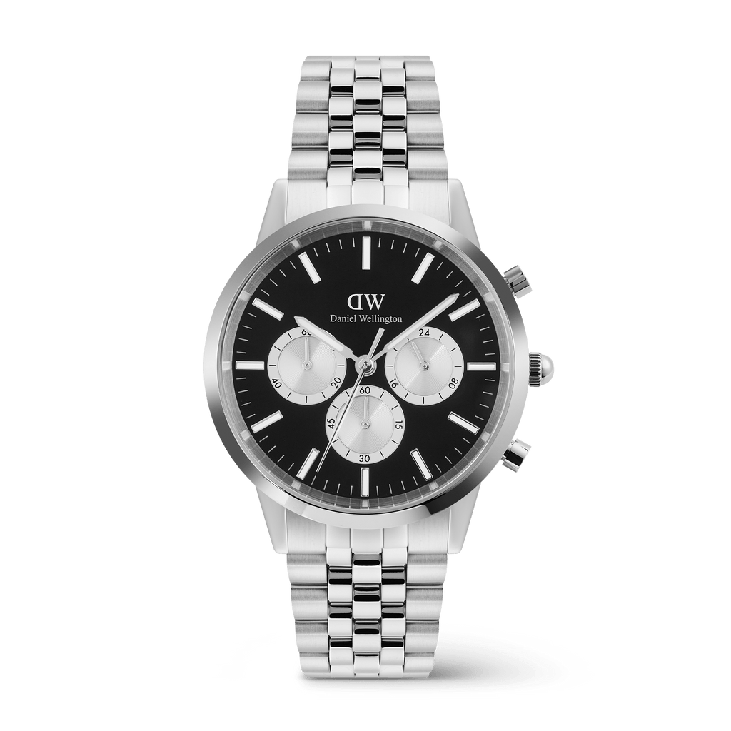 Iconic Chronograph Arch 5-Link Onyx Panda Silver