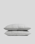 Linen Box Quilted Sham Set (Fog)