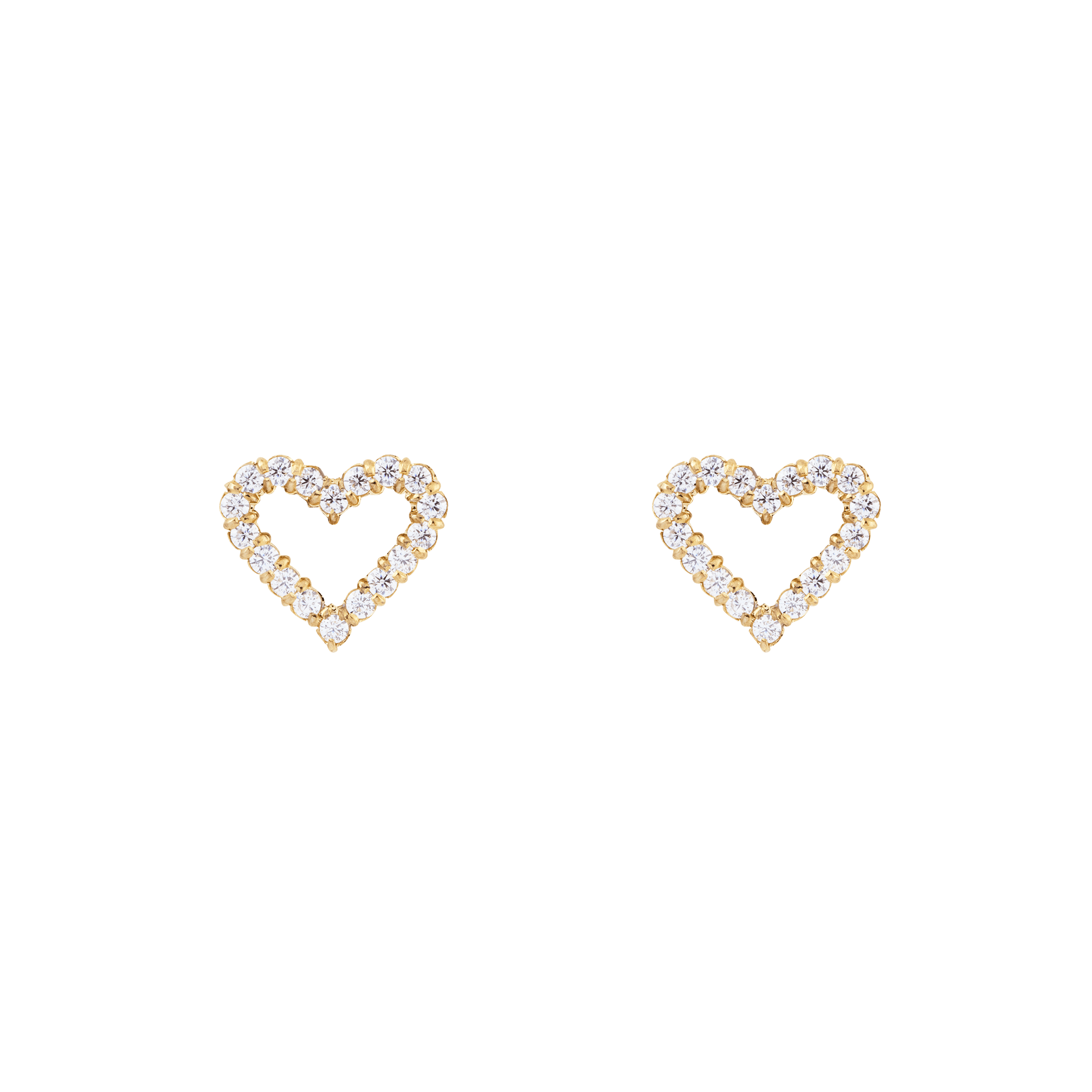 Mirelle Heart Earrings Gold