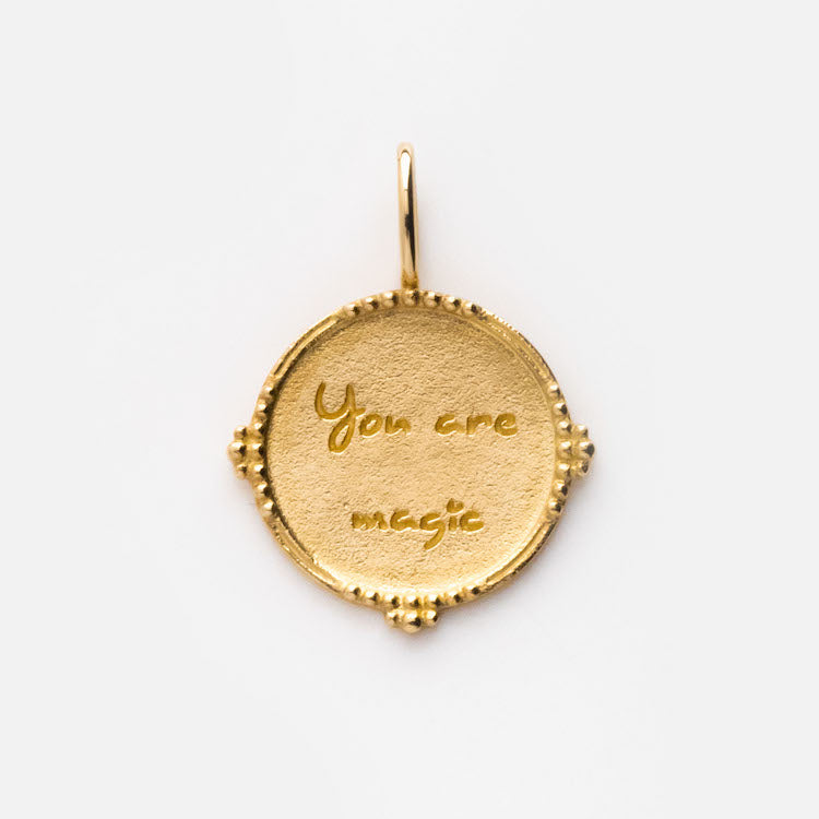 Solid Gold Coin Charm
