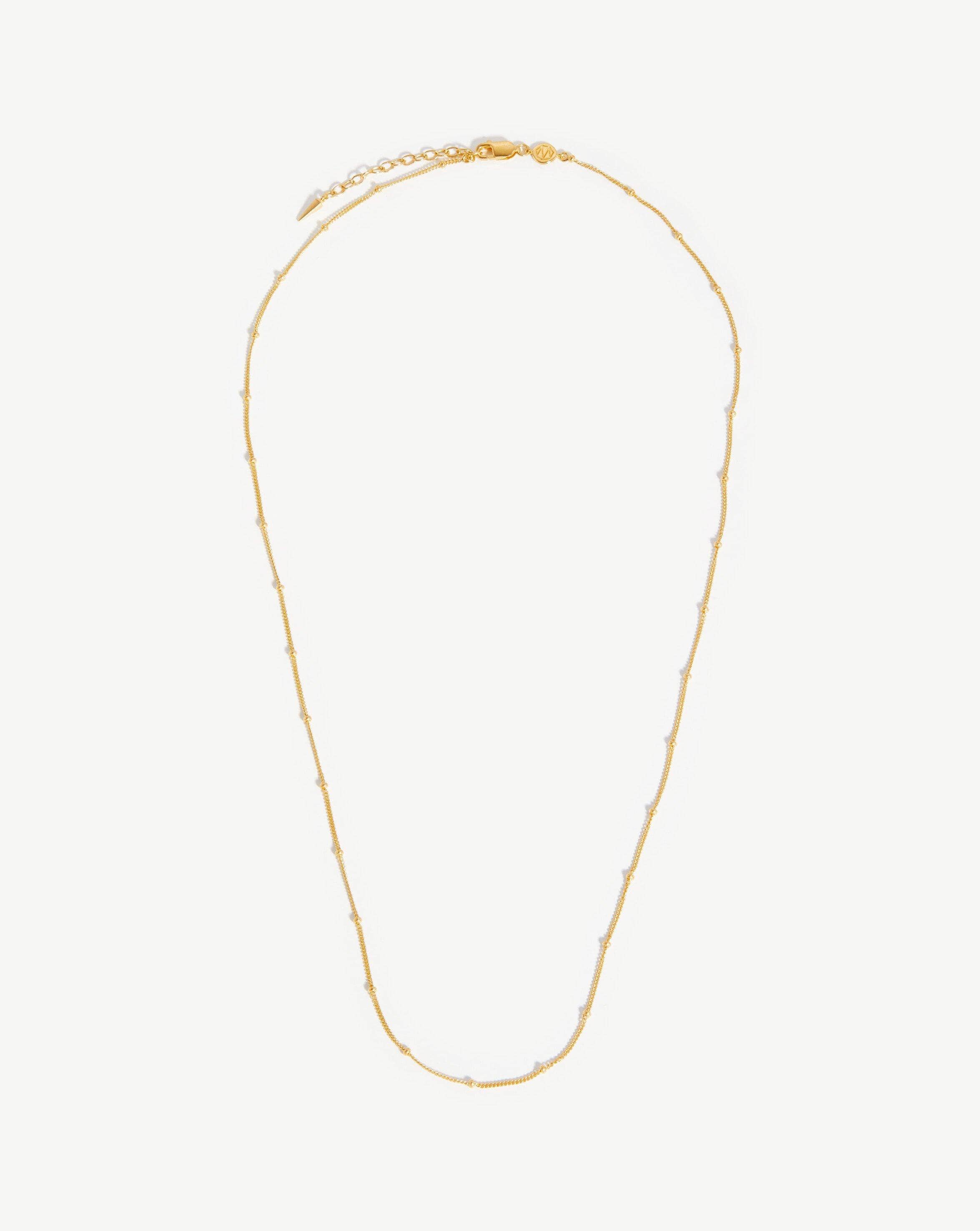 Long Bobble Chain Necklace | 18ct Gold Vermeil