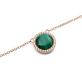 Audrey Necklace Malachite Rose Gold