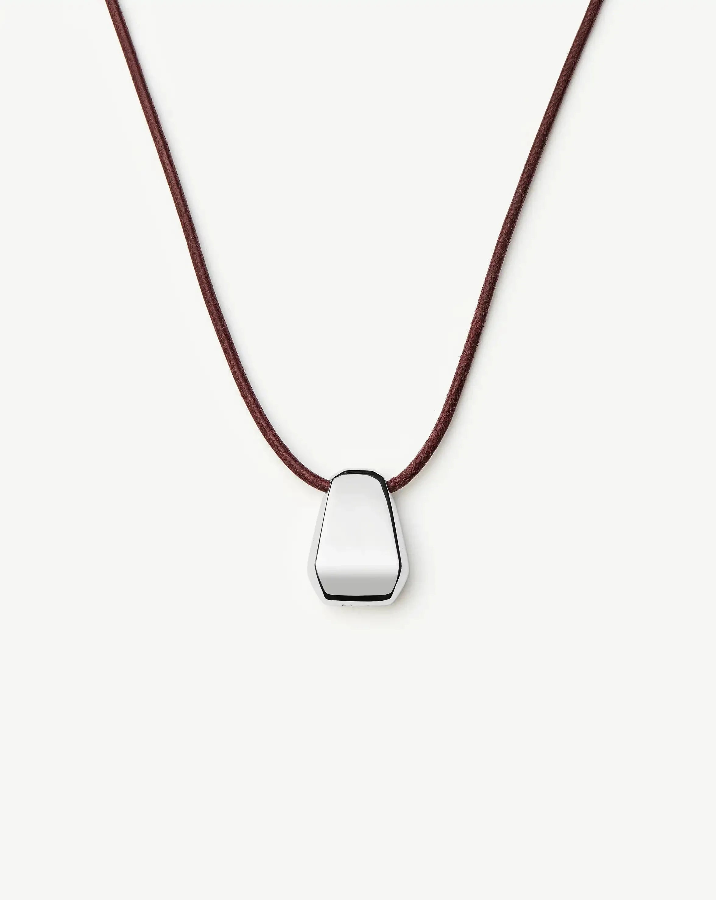 Lucy Williams Arco Cord Necklace | Silver Plated