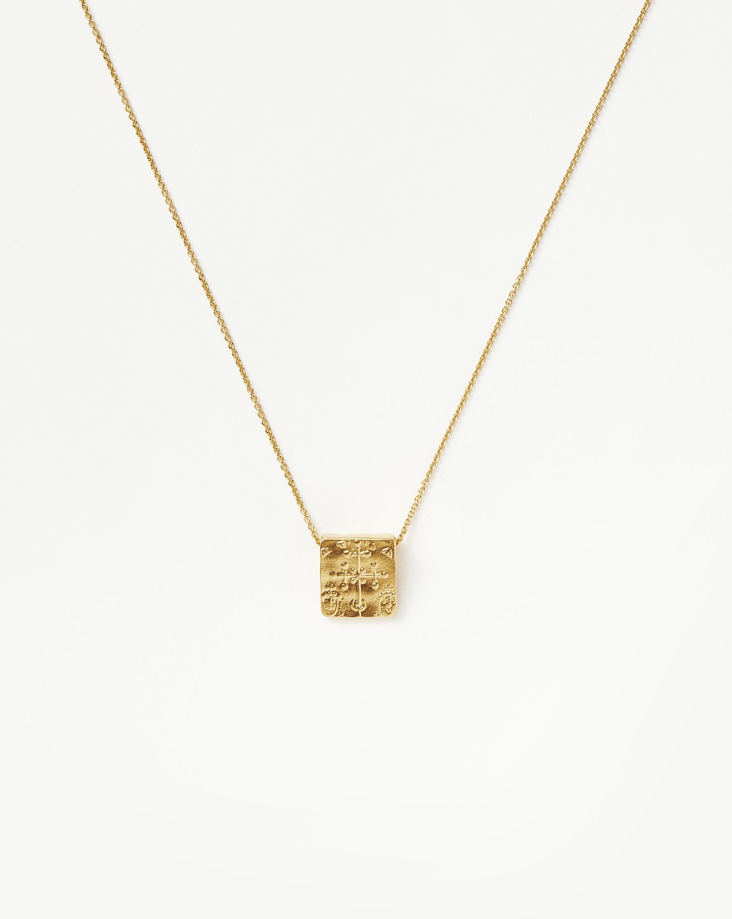 Lucy Williams Byzantine Square Coin Pendant Necklace | 18ct Gold Vermeil