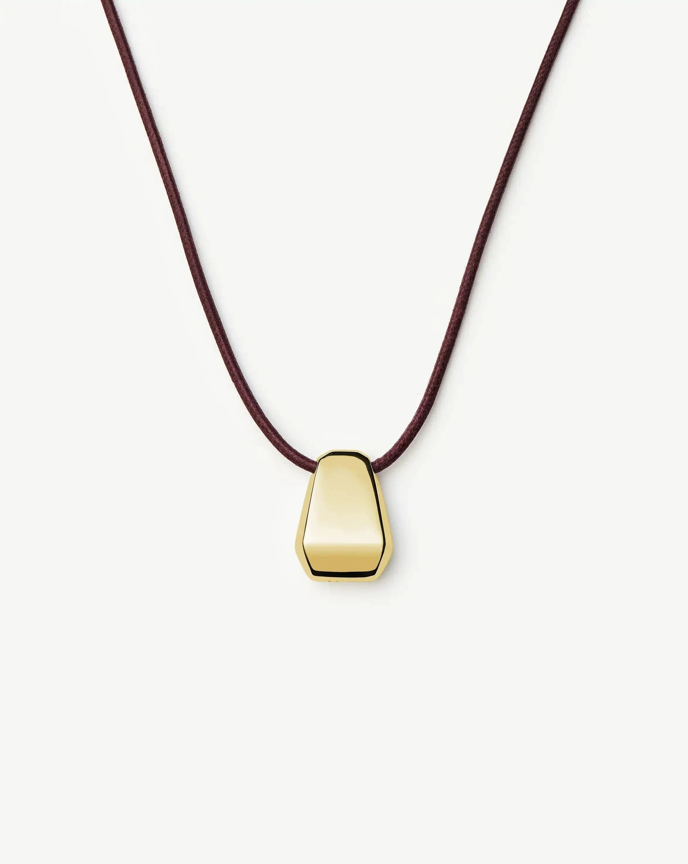 Lucy Williams Engravable Arco Cord Necklace | 18ct Gold Plated