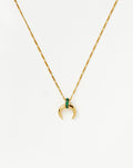 Lucy Williams Malachite Horn Pendant Necklace | 18ct Gold Vermeil/Malachite