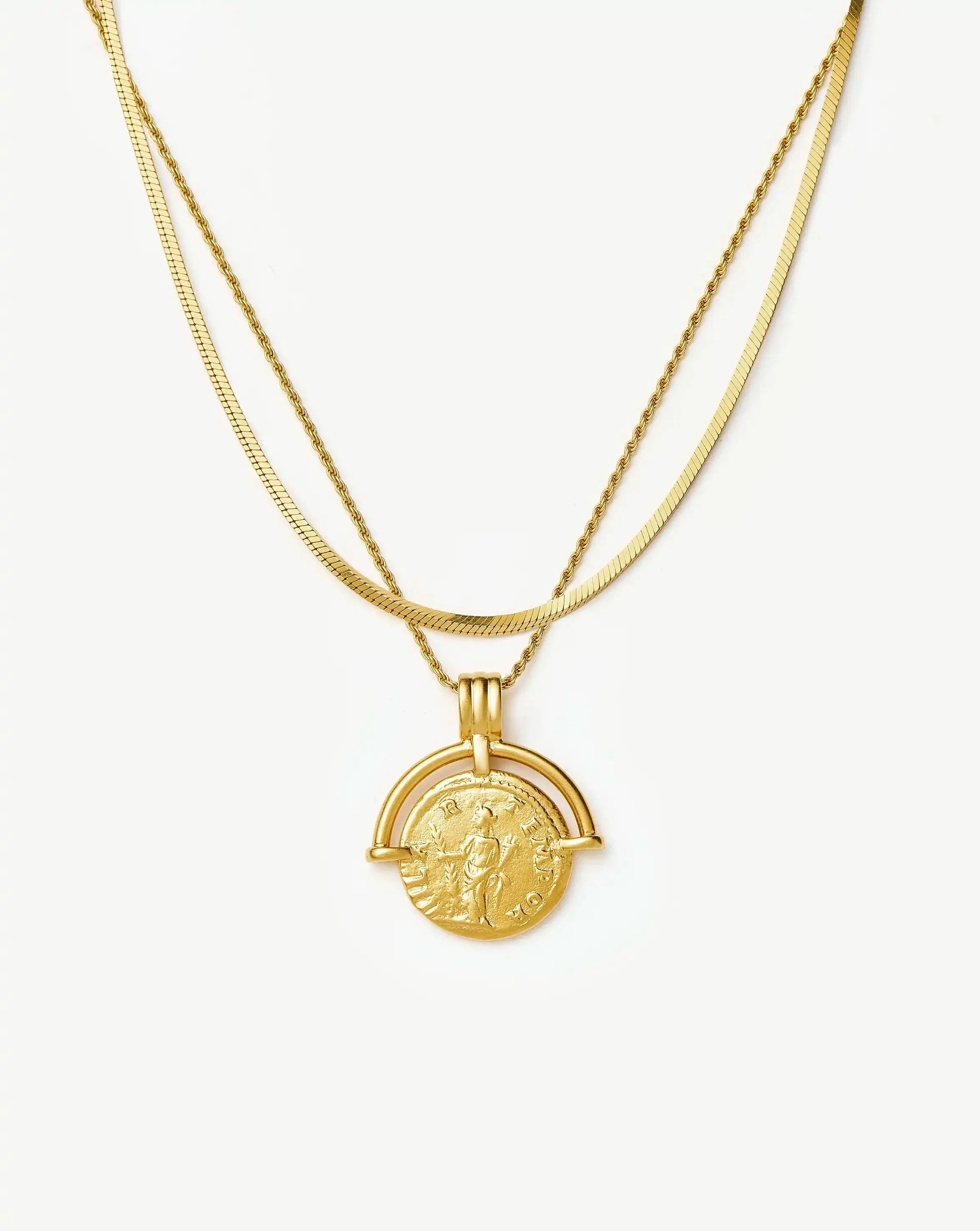 Lucy Williams Roman Arc & Snake Necklace Set | 18ct Gold Plated /  18ct Gold Plated Vermeil