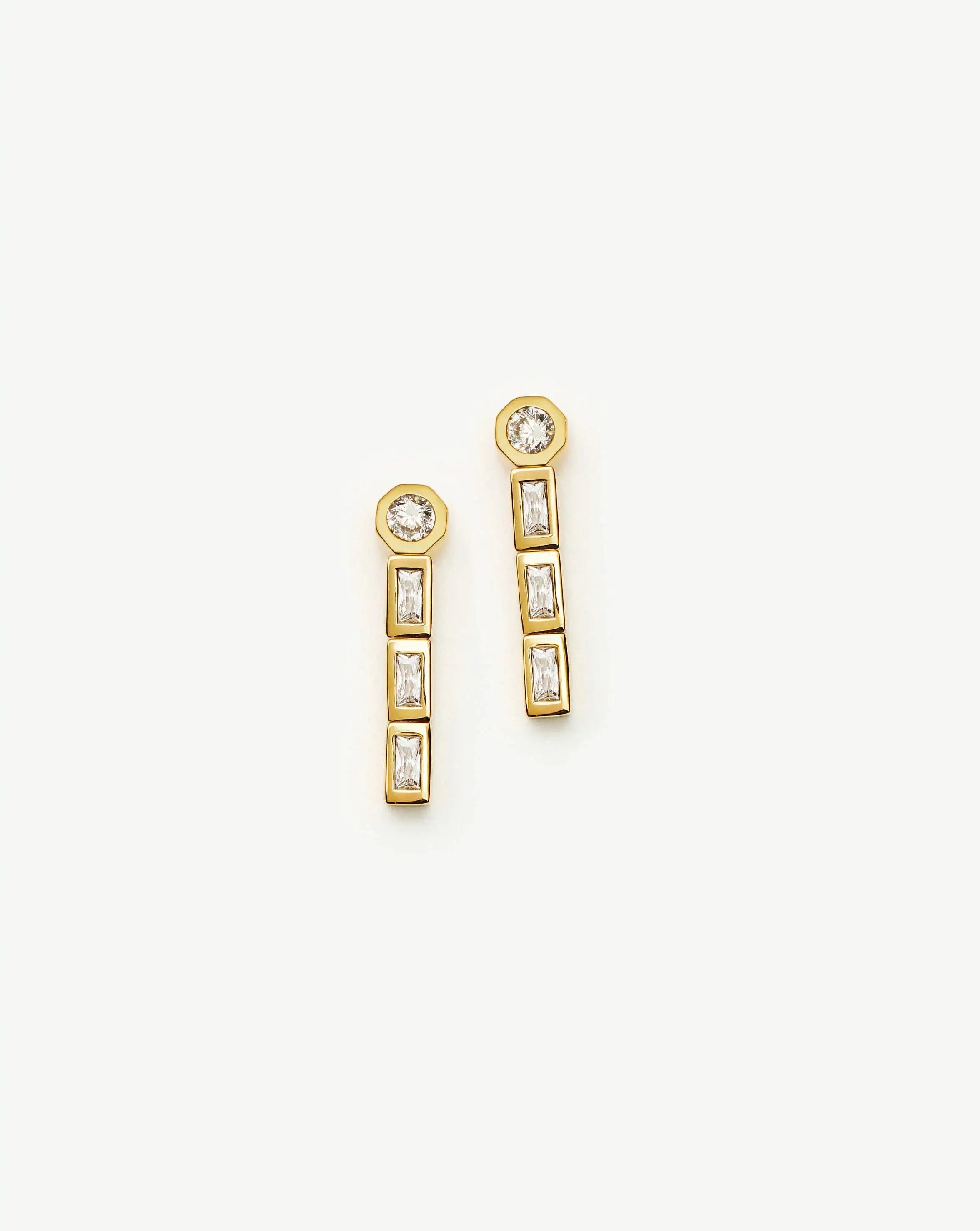 Lucy Williams Tennis Small Drop Earrings | 18ct Gold Vermeil