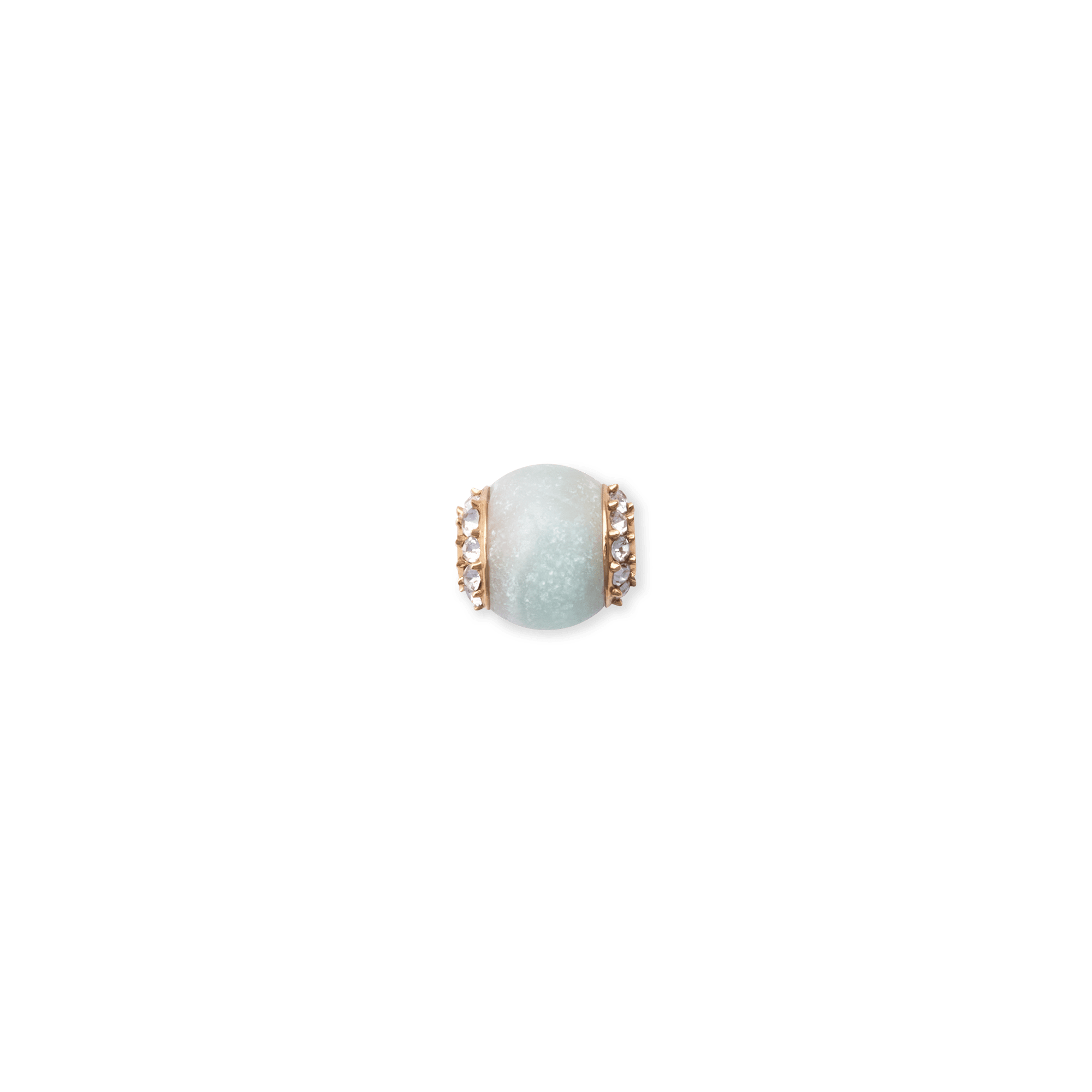 Amazonite Crystal Orb Rose Gold Charm