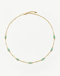 Magma Gemstone Charm Choker | 18ct Gold Vermeil/Amazonite