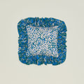 Ruffled Floral Cushion - Evergreen