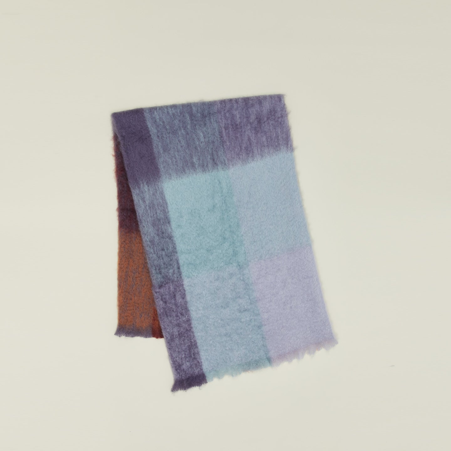 Plaid Mohair Throw - Cool Exploded Plaid