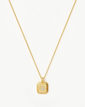 March Birthstone Pendant Necklace | 18ct Gold Vermeil/Dyed Aqua Chalcedony