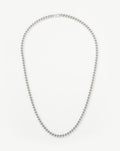 Mens Flat Curb Chain Necklace | Silver Plated
