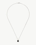 Mens Lucy Williams Square Black Onyx Pendant Necklace