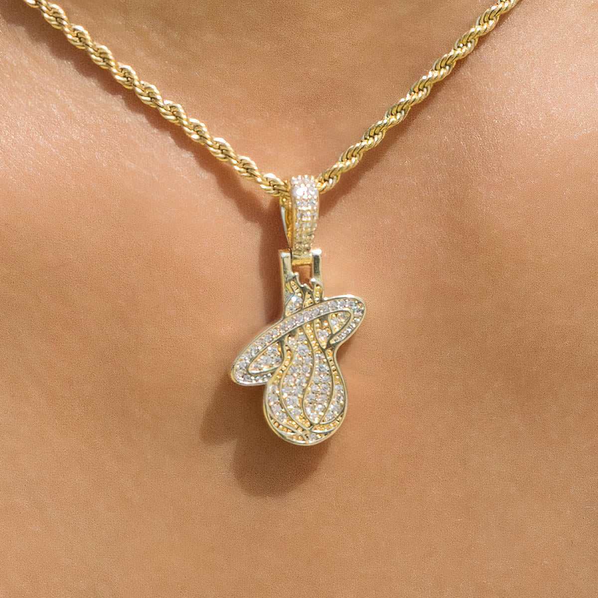 Miami Heat Official NBA Micro Logo Pendant