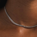 GLD 3MM Micro Cuban in White Gold