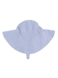 Muslin Wide Brim Sunhat, Micro Gingham Blue