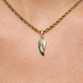 Micro Wing Pendant in Yellow Gold