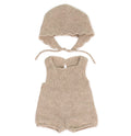 Oatmeal Romper & Bonnet Set - 15" Knit Doll Outfit