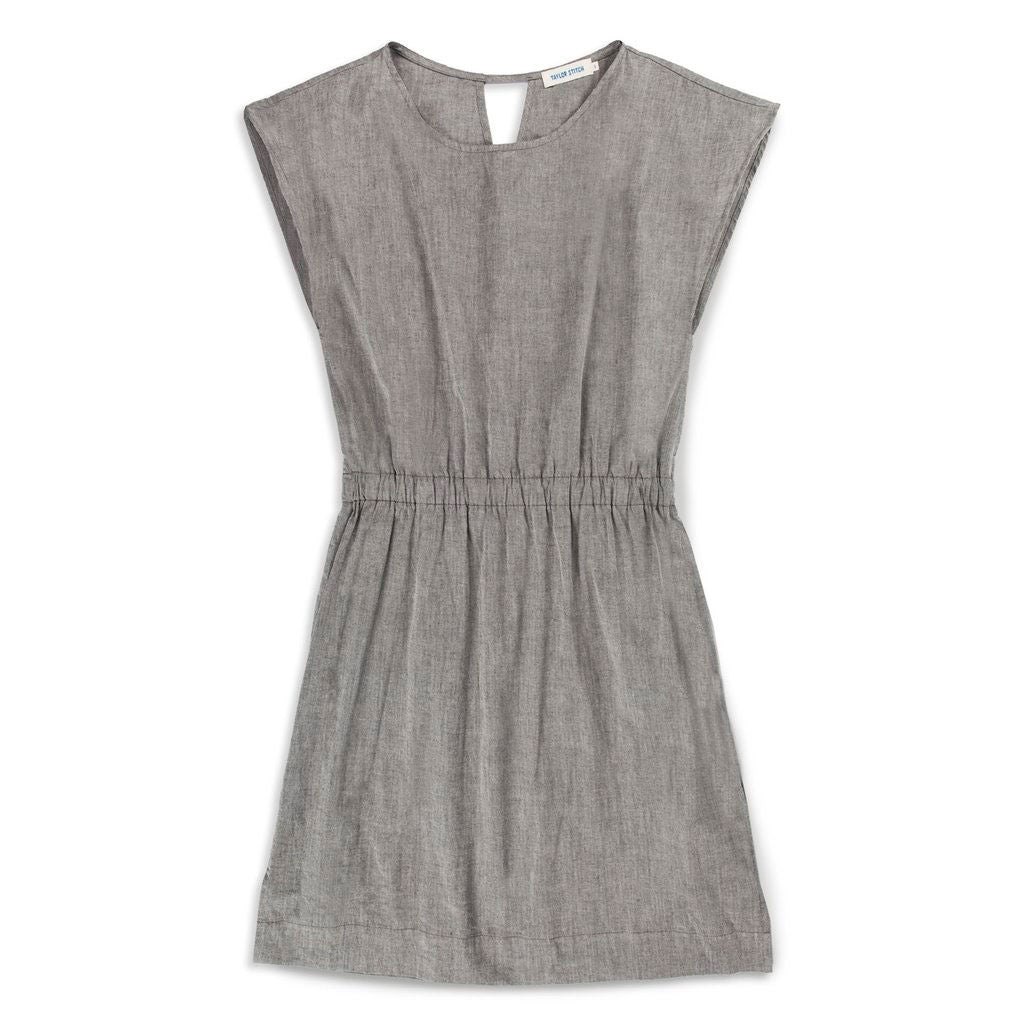 The Mira Dress in Charcoal Cotton