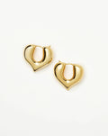 Molten Heart Medium Hoop Earrings | 18ct Gold Plated