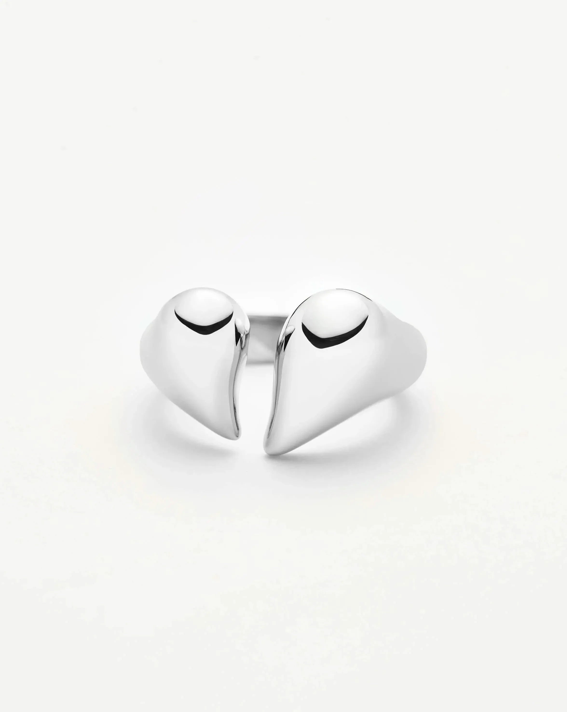 Molten Heart Statement Ring | Silver Plated
