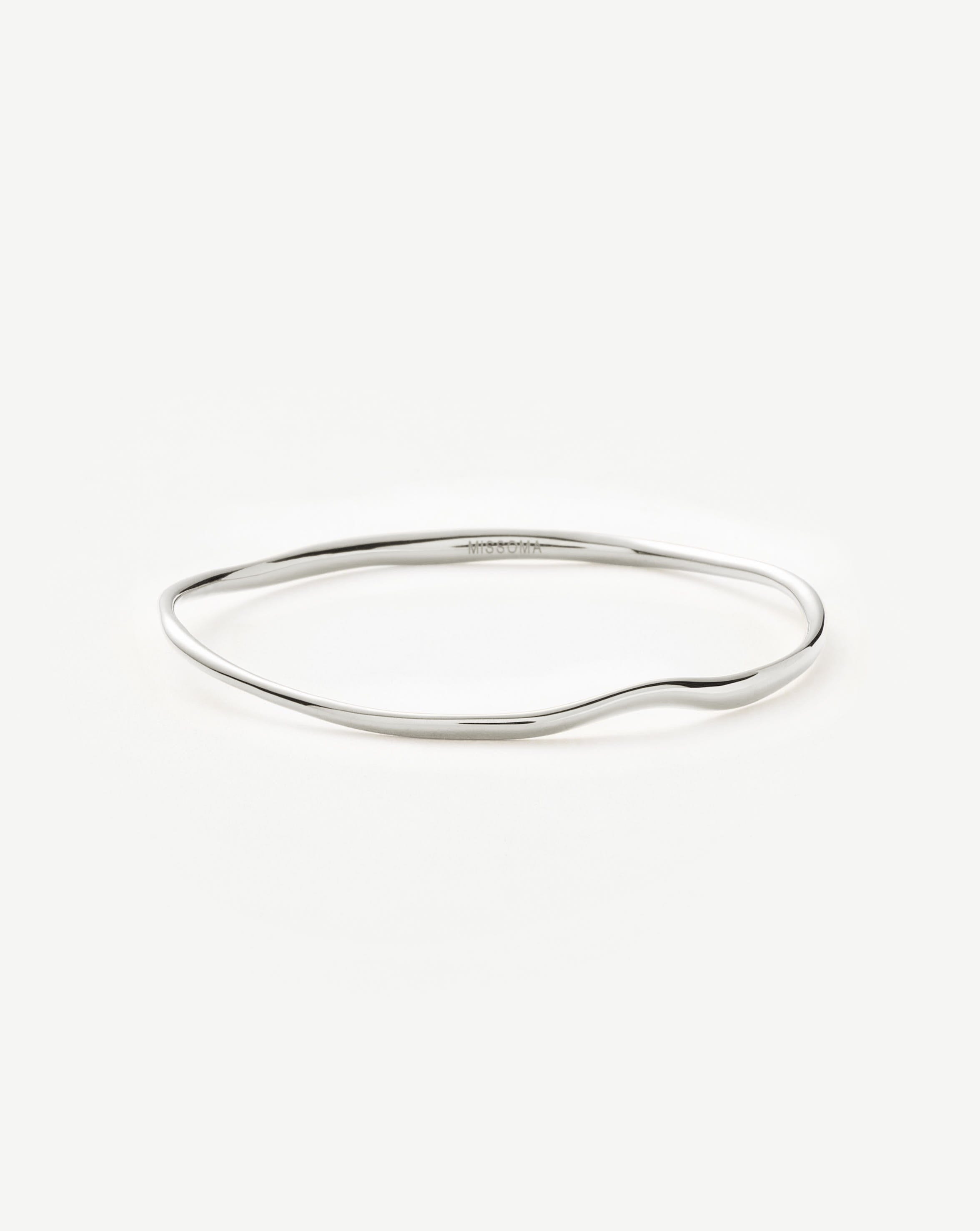 Molten Ripple Bangle | Sterling Silver