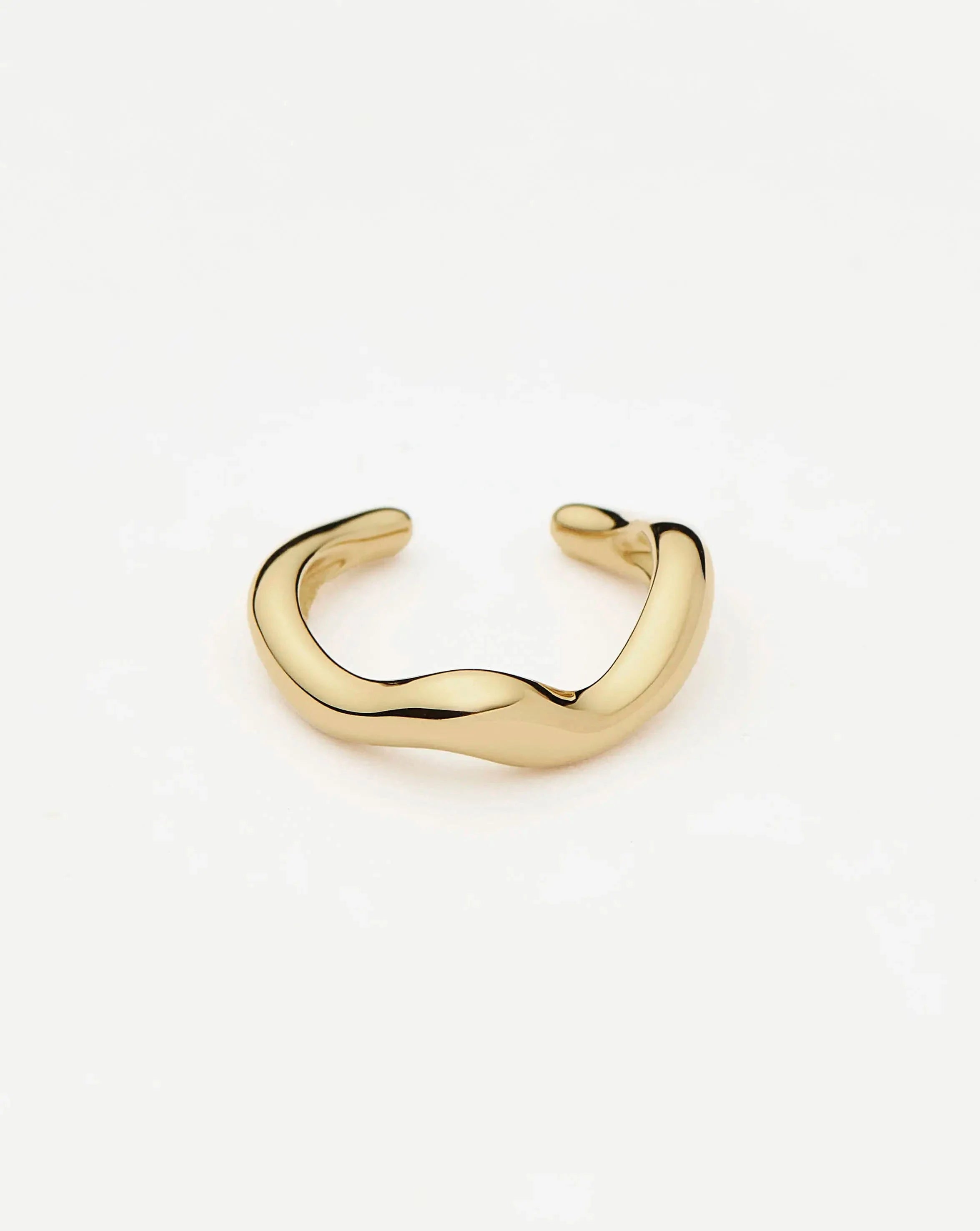 Molten Snow Solid Gold Ear Cuff | 14ct Solid Gold