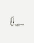 Molten Snow Small Hoop Earrings | Sterling Silver/Cubic Zirconia