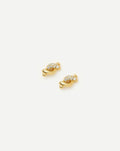Molten Snow Stud Earrings | 18ct Gold Vermeil/Cubic Zirconia