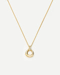 Molten Snow Twisted Pendant Necklace | 18ct Gold Plated/Cubic Zirconia