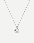 Molten Snow Twisted Pendant Necklace | Silver Plated/Cubic Zirconia