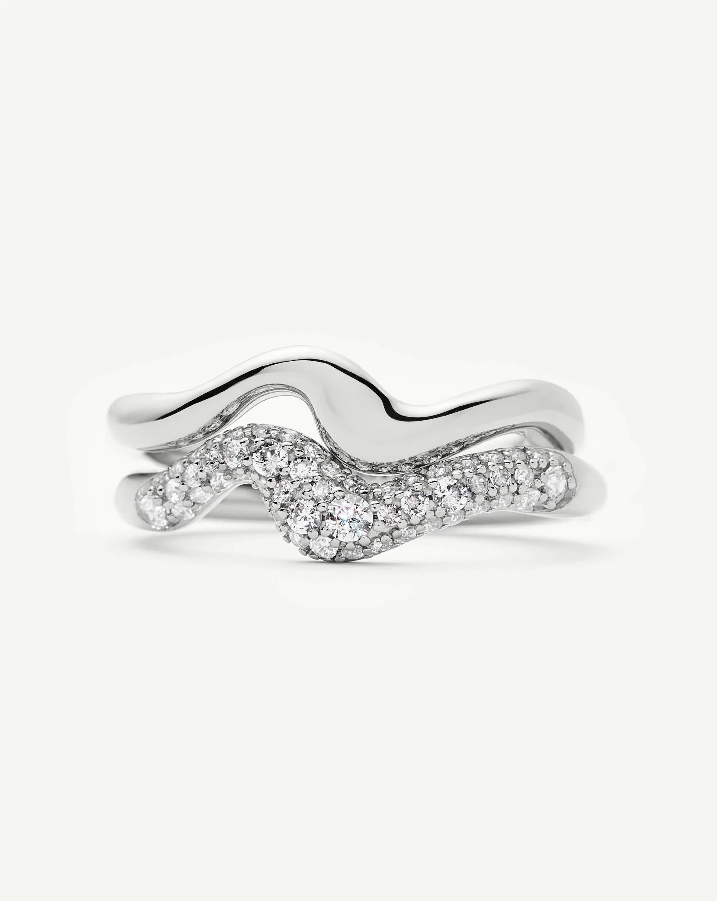 Molten Stacking Ring Set | Sterling Silver