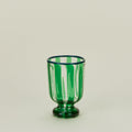 Striped Murano Wine Glass - Green