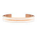 Emalie Bracelet Satin White Rose Gold