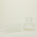 Grid Basket, Set of 3 - Chalk
