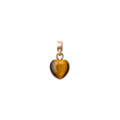 Tiger eye Heart Rose Gold Charm