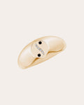 Shangri-La 14K Gold Diamond Yin-Yang Signet Ring