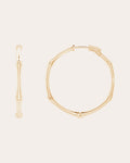 Small Indochine Bamboo 14K Gold Hoop Earrings