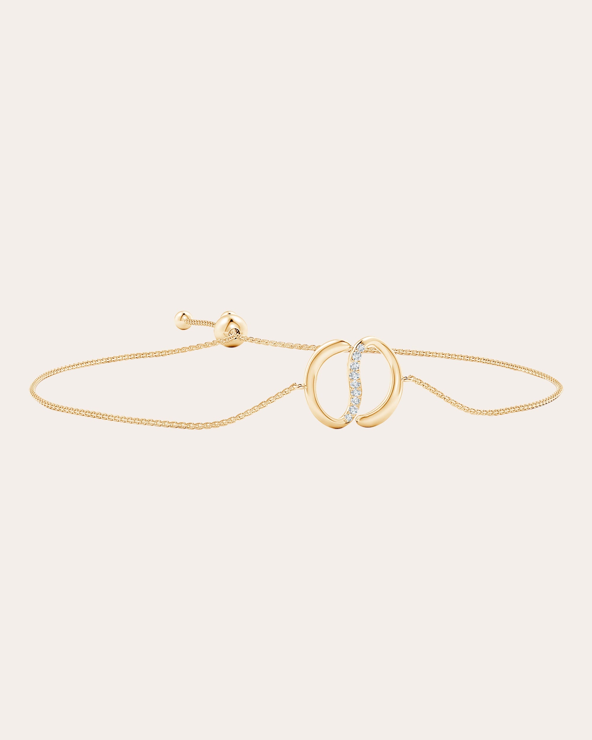 Shangri-La 14K Gold Diamond Yin-Yang Bolo Bracelet