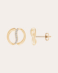 Shangri-La 14K Gold Diamond Yin-Yang Stud Earrings