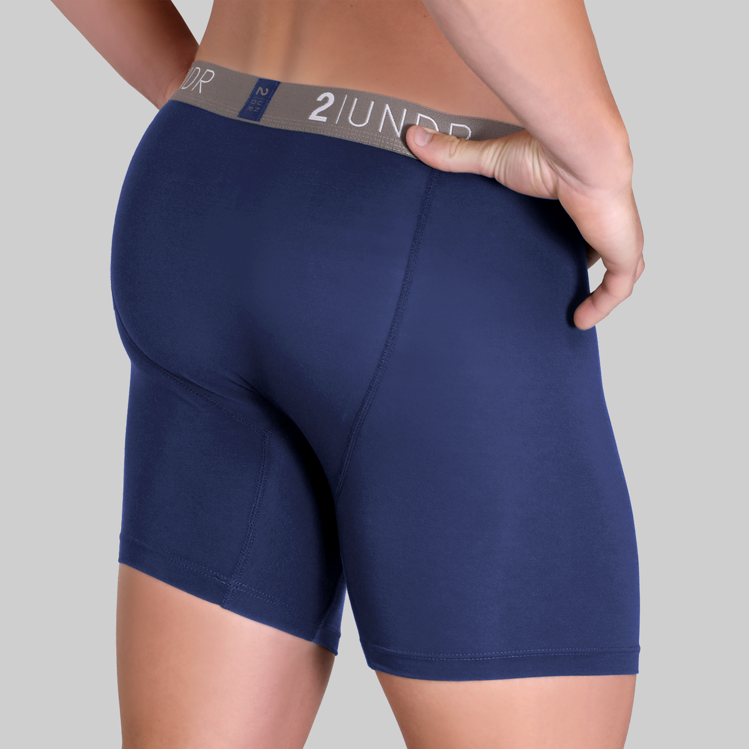 Swing Shift 6" Boxer Brief - Navy/Grey