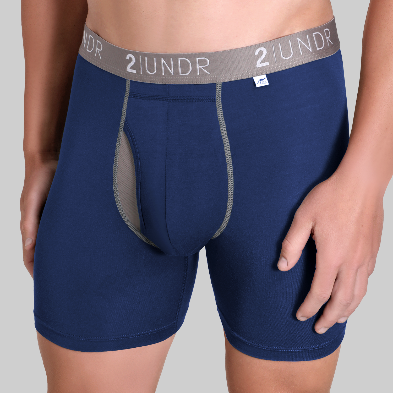 Swing Shift 6" Boxer Brief - Navy/Grey