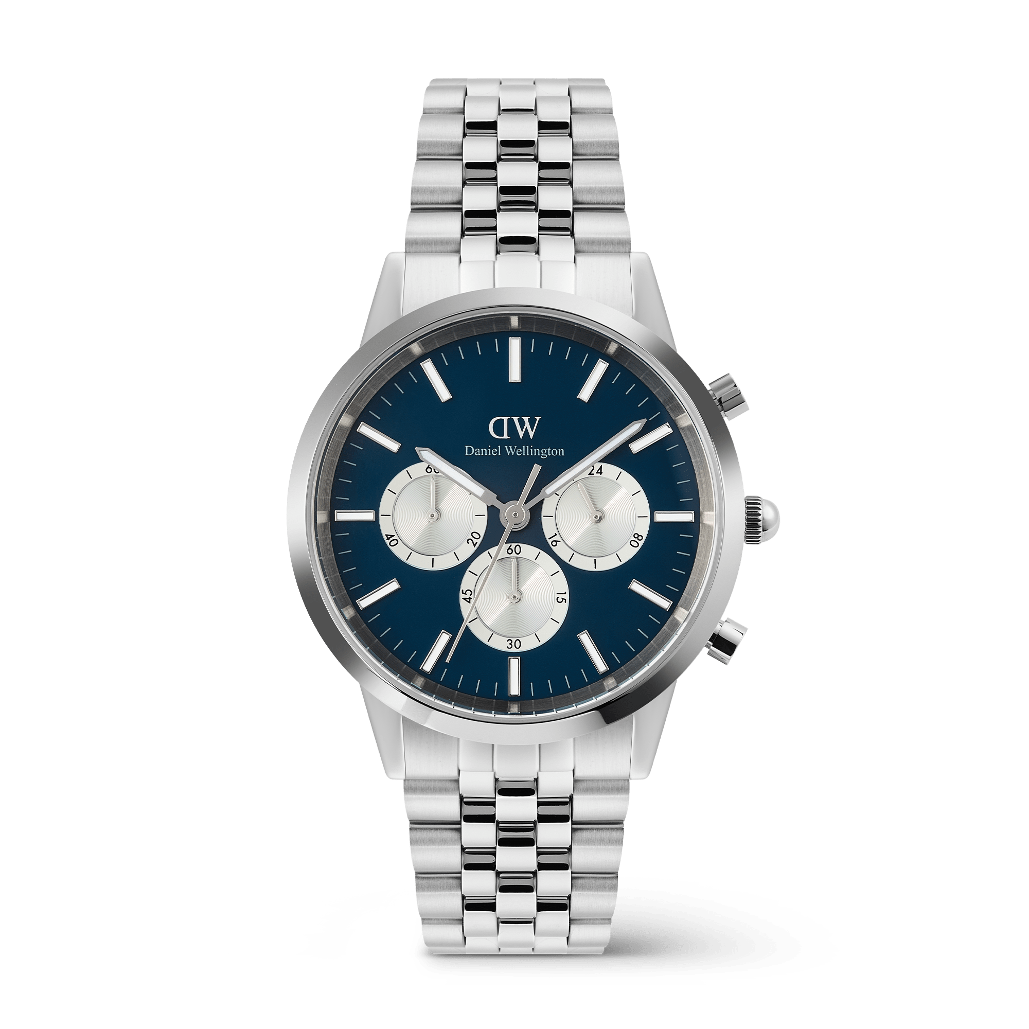 Iconic Chronograph Arch 5-Link Arctic Panda Silver