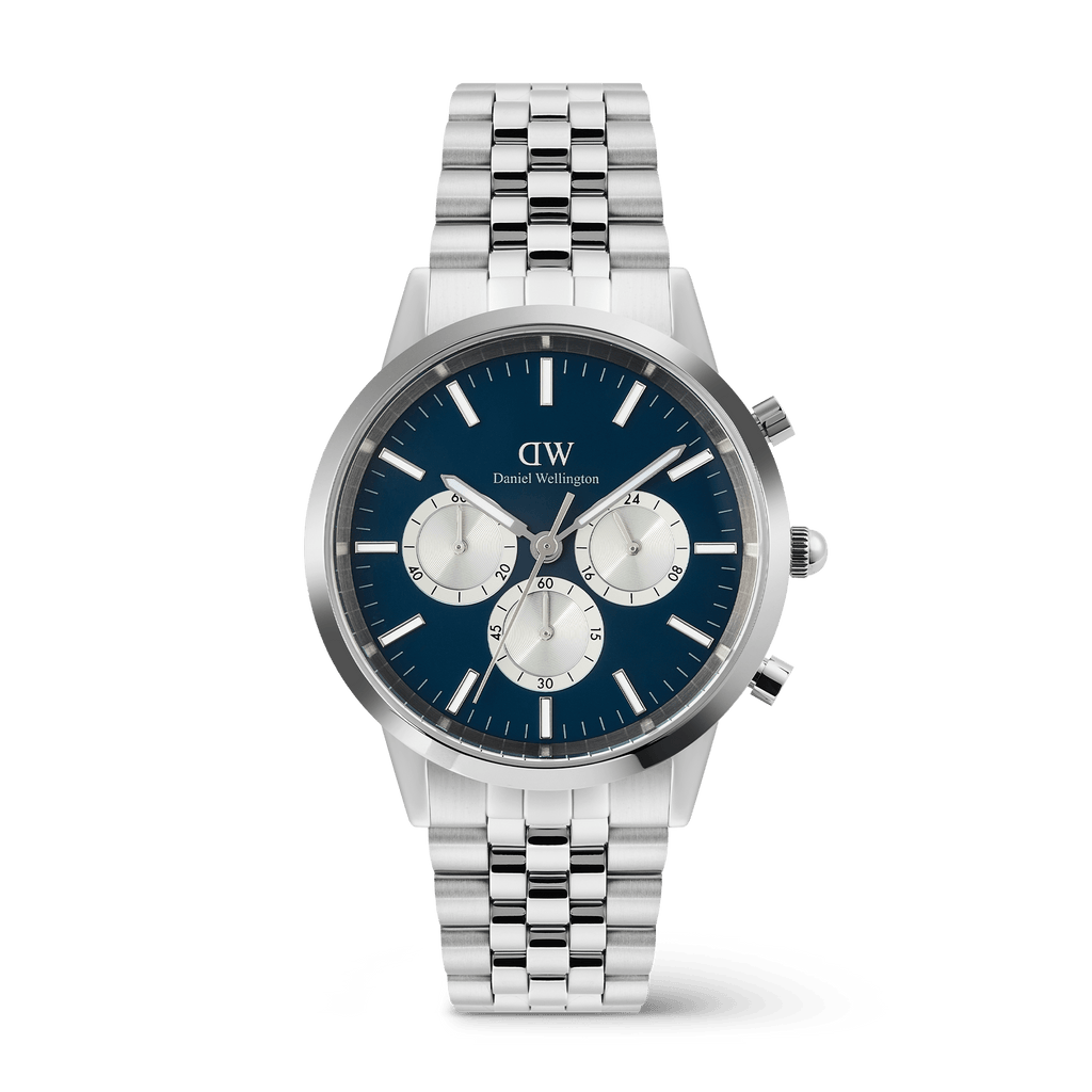 Iconic Chronograph Arch 5-Link Arctic Panda Silver